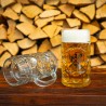030 BBQ Bierglas Maßkrug 1L